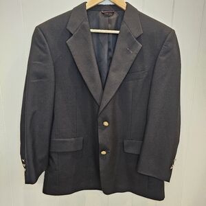 Hart Schaffner & Marx Blazer Men's Black Single Breasted Double Button Office